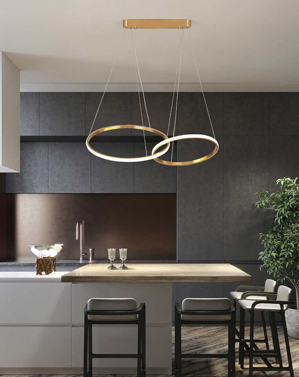 

Тросовая люстра Chain Gold Lamp 057588/2 gd