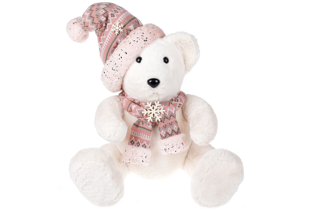 

Декоратинвая новогодняя фигура Мишка в шапке 44см BonaDi 815-119