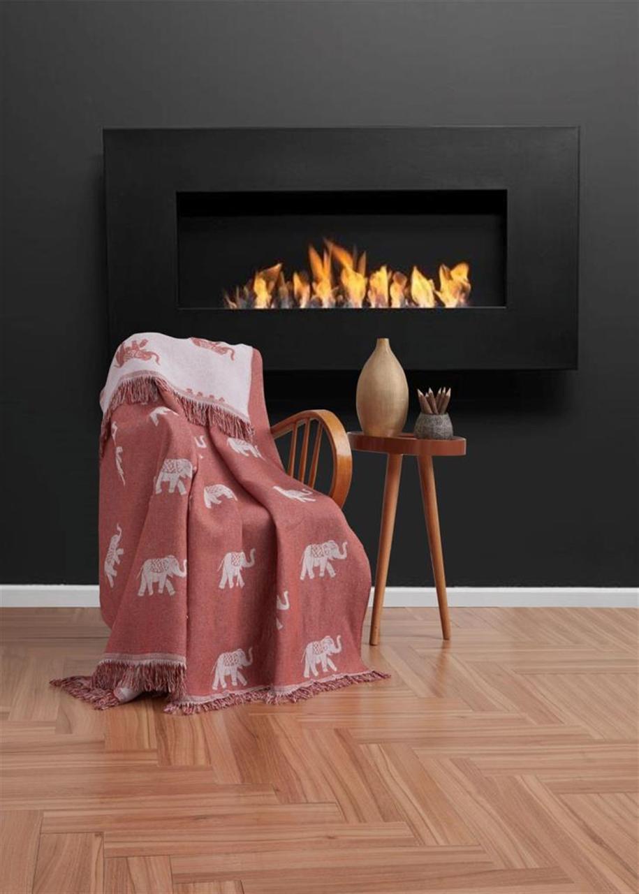 

Плед-накидка Eponj Home Buldan Keten - Fil 170*220 kiremit красный