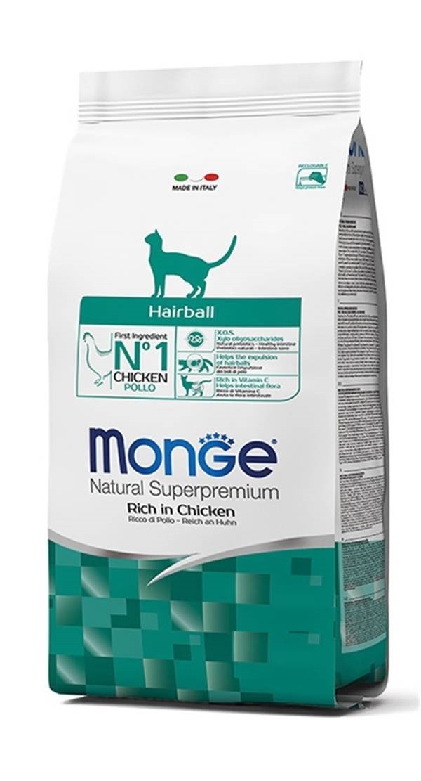 

Сухой корм для кошек Monge Cat Hairball для взрослых всех пород 10 кг