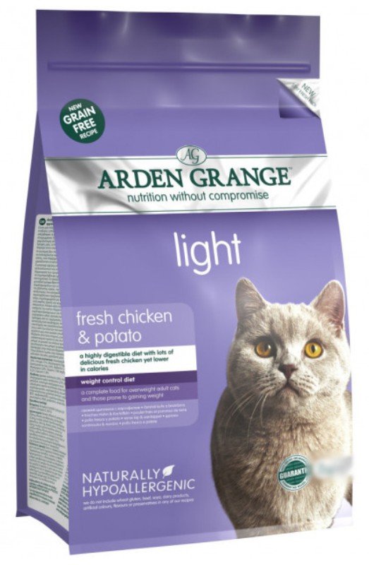 

Сухой корм для кошек Arden Grange light беззерновой диетический с курицей и картофелем для взрослых 4 кг
