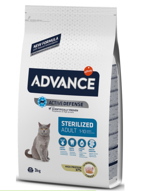 

Сухой корм для кошек Advance Cat Sterilized для стерилизованных против ожирения 3 кг