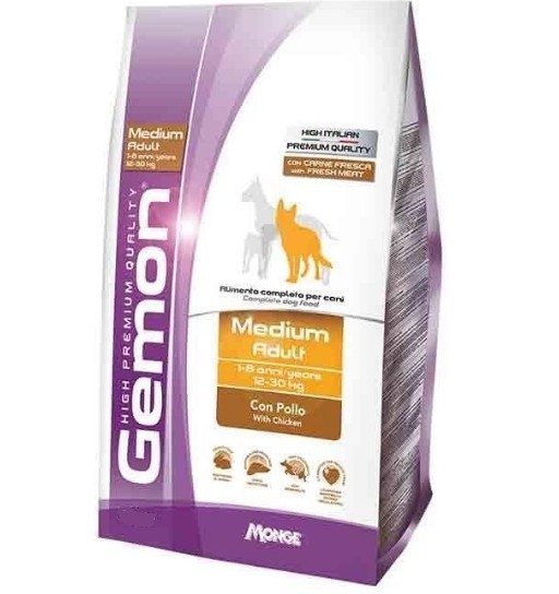 

Сухой корм Gemon DOG Medium Adult курица и рис для щенков средних пород собак 15 кг