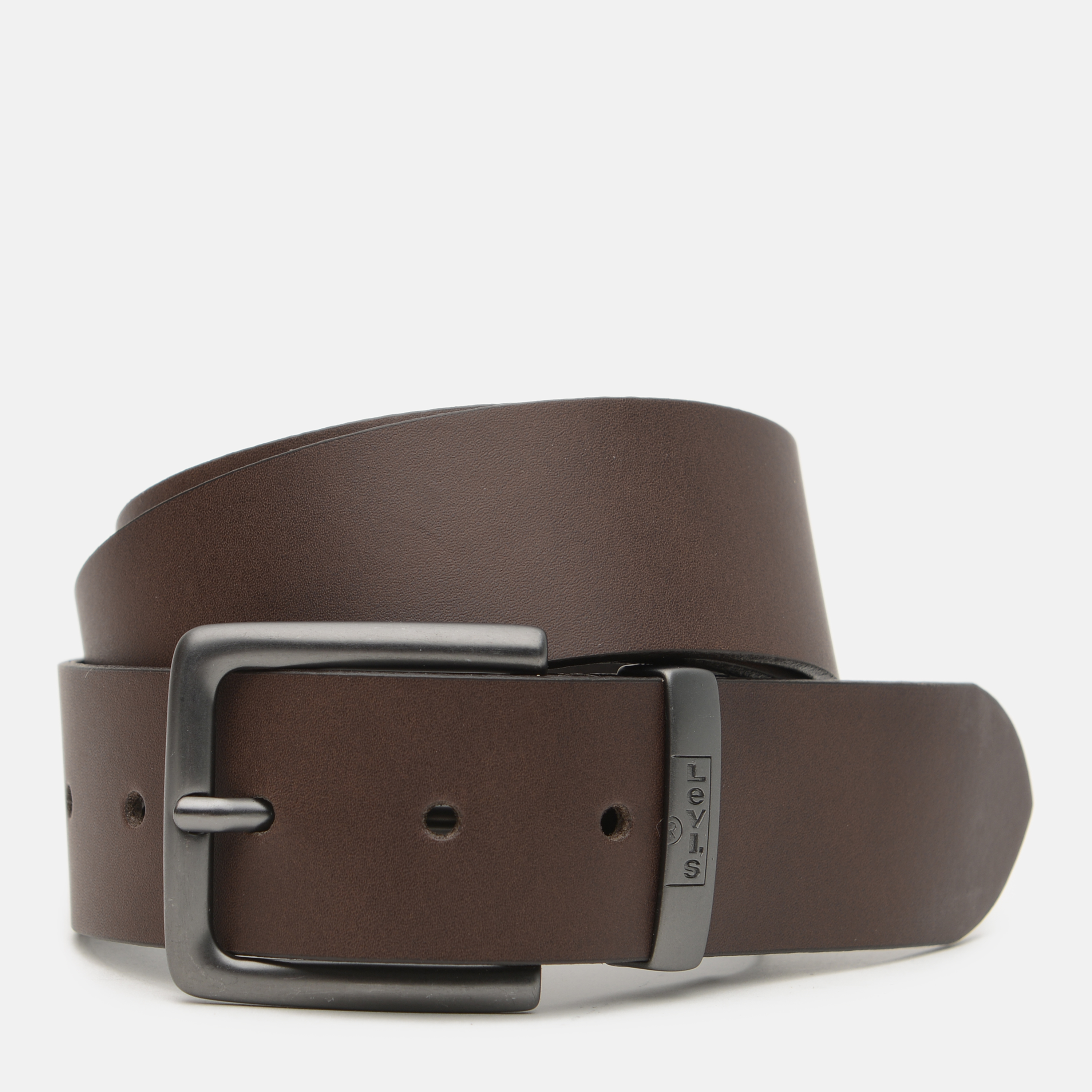 

Ремень кожаный Levi's New Albert Metal 231782-3-29 90 см Dark Brown