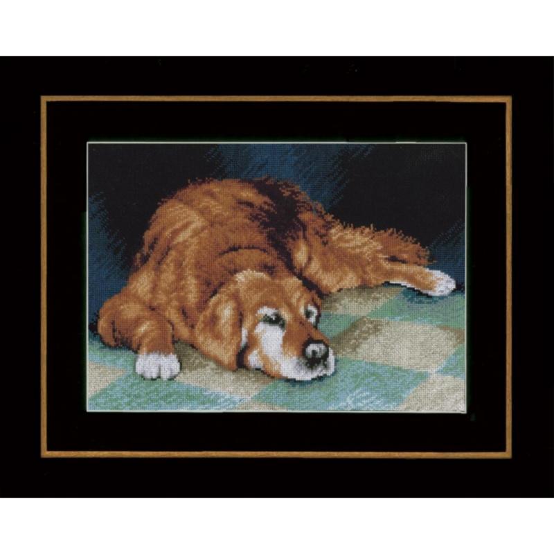 

Набор для вышивки крестом LanArte Sleeping dog Спящая собака PN-0147568
