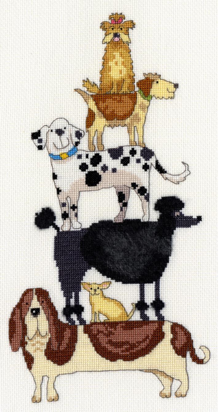 

Набор для вышивания крестом Dog Stack Стек Собаки XKM2 Bothy Threads