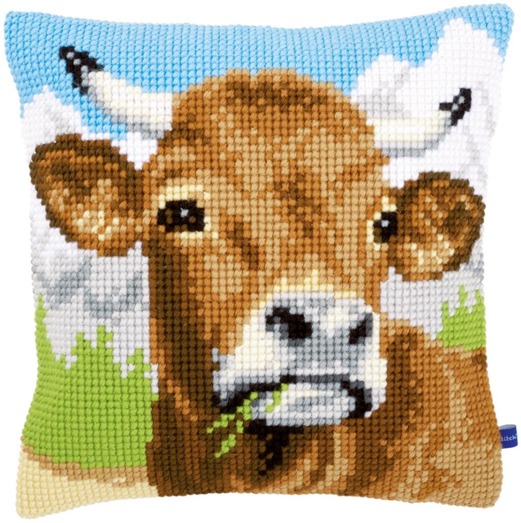 

Набор для вышивания крестом (подушка) Vervaco Cow Корова PN-0148000