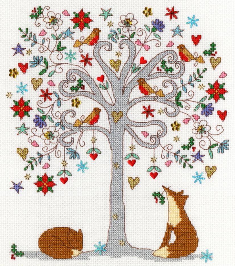

Набор для вышивания крестом Love Winter Люблю зиму XKA13 Bothy Threads