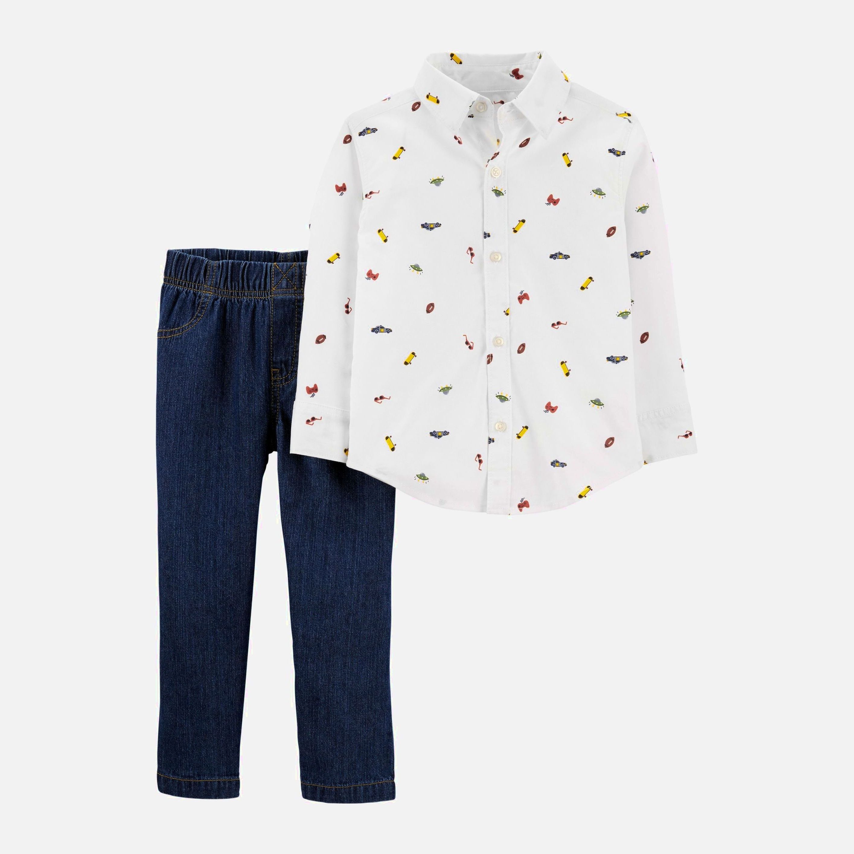 

Костюм (рубашка + джинсы) Carters 17877610 74 см 969 PRT Print