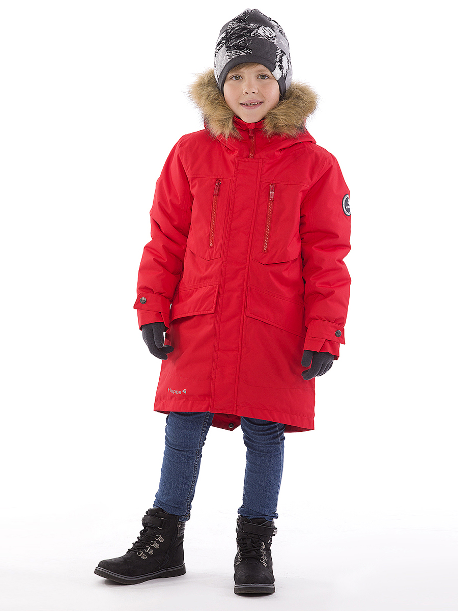 Акція на Дитяче зимове пальто для хлопчика Huppa David 12270020-70004 128 см Червоне від Rozetka