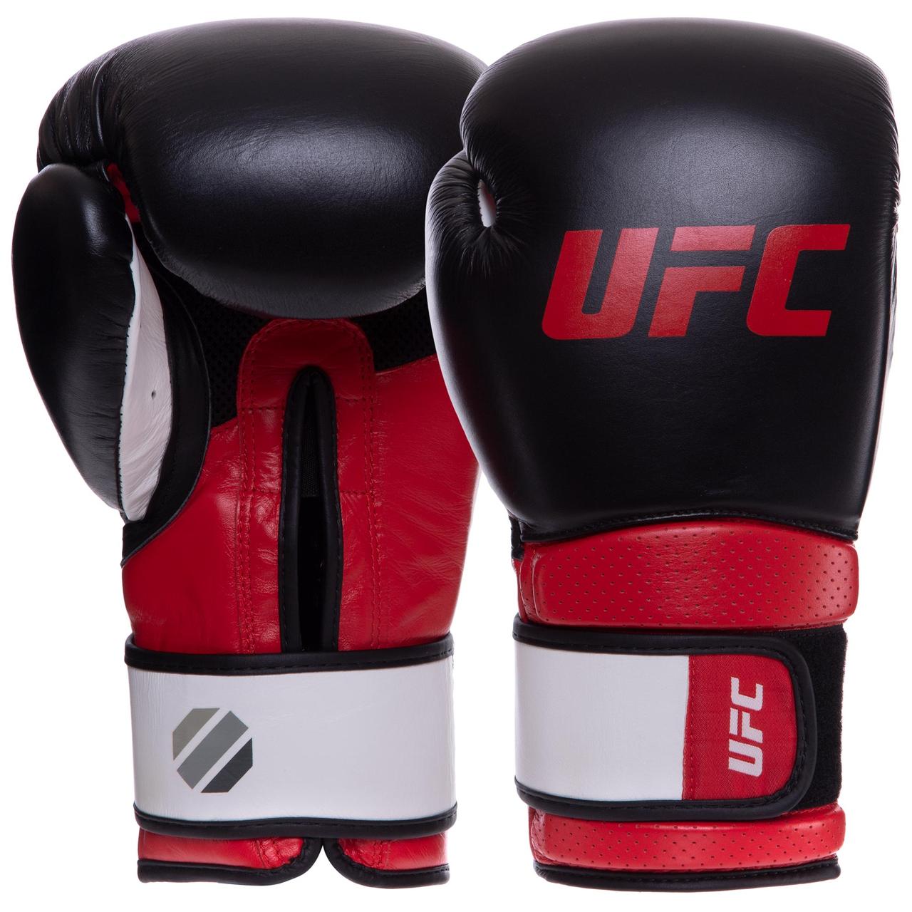 

Перчатки боксерские кожаные UFC PRO Training UHK-69991 16 унций черные