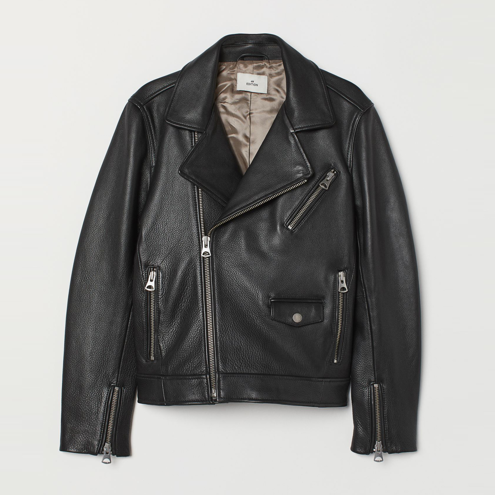 

Кожаная куртка H&M 8602679 50 Черная