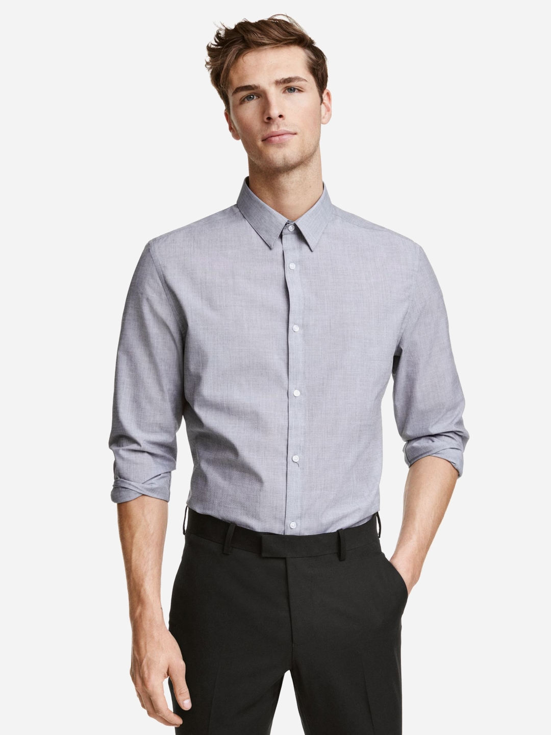 

Рубашка H&M 3271707  Серая, Рубашка H&M 3271707 S Серая