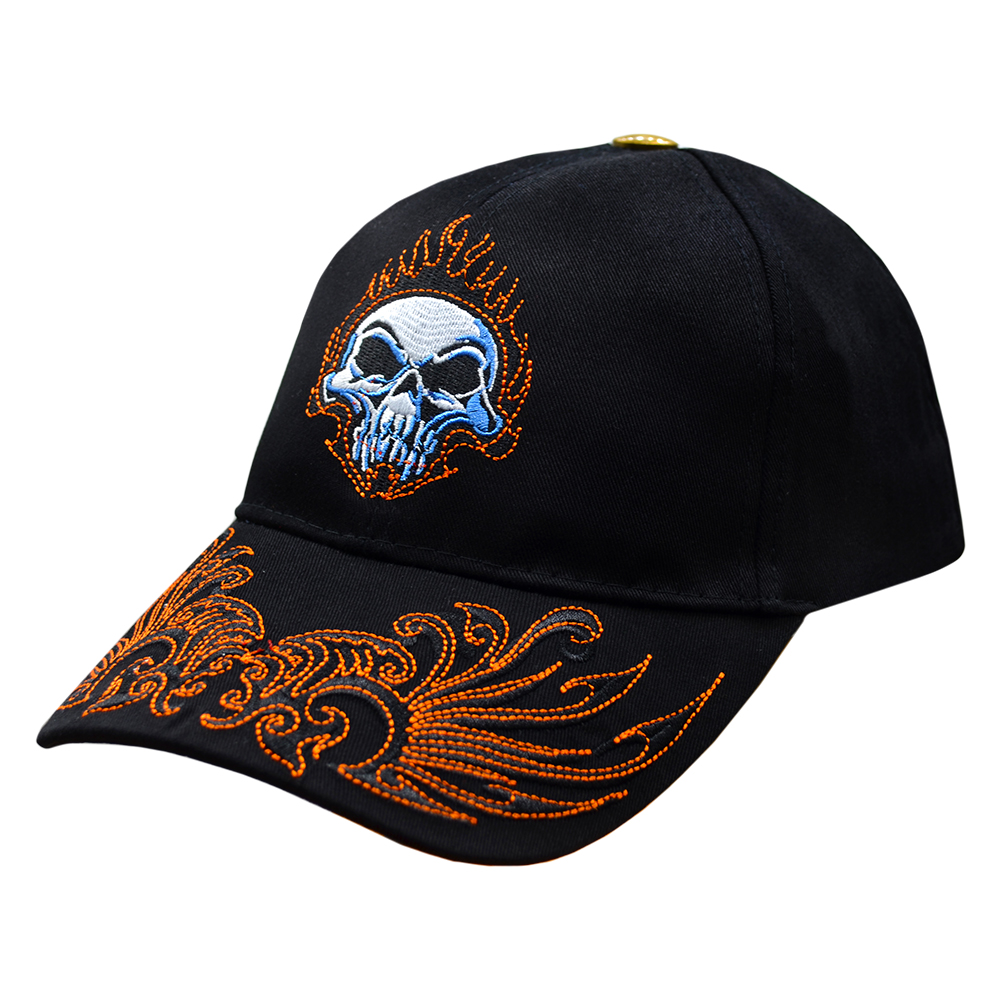 

Бейсболка вышитая Rockway Burning Skull