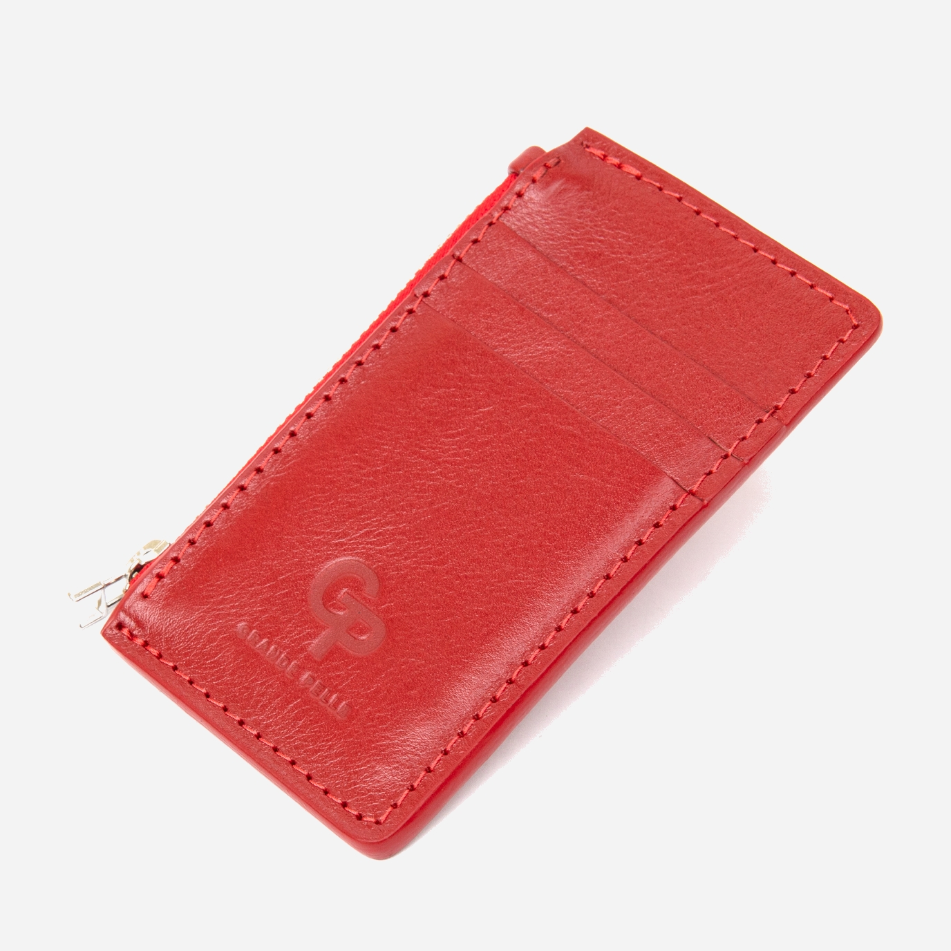 

Картхолдер кожаный Grande Pelle leather-11497 Красный