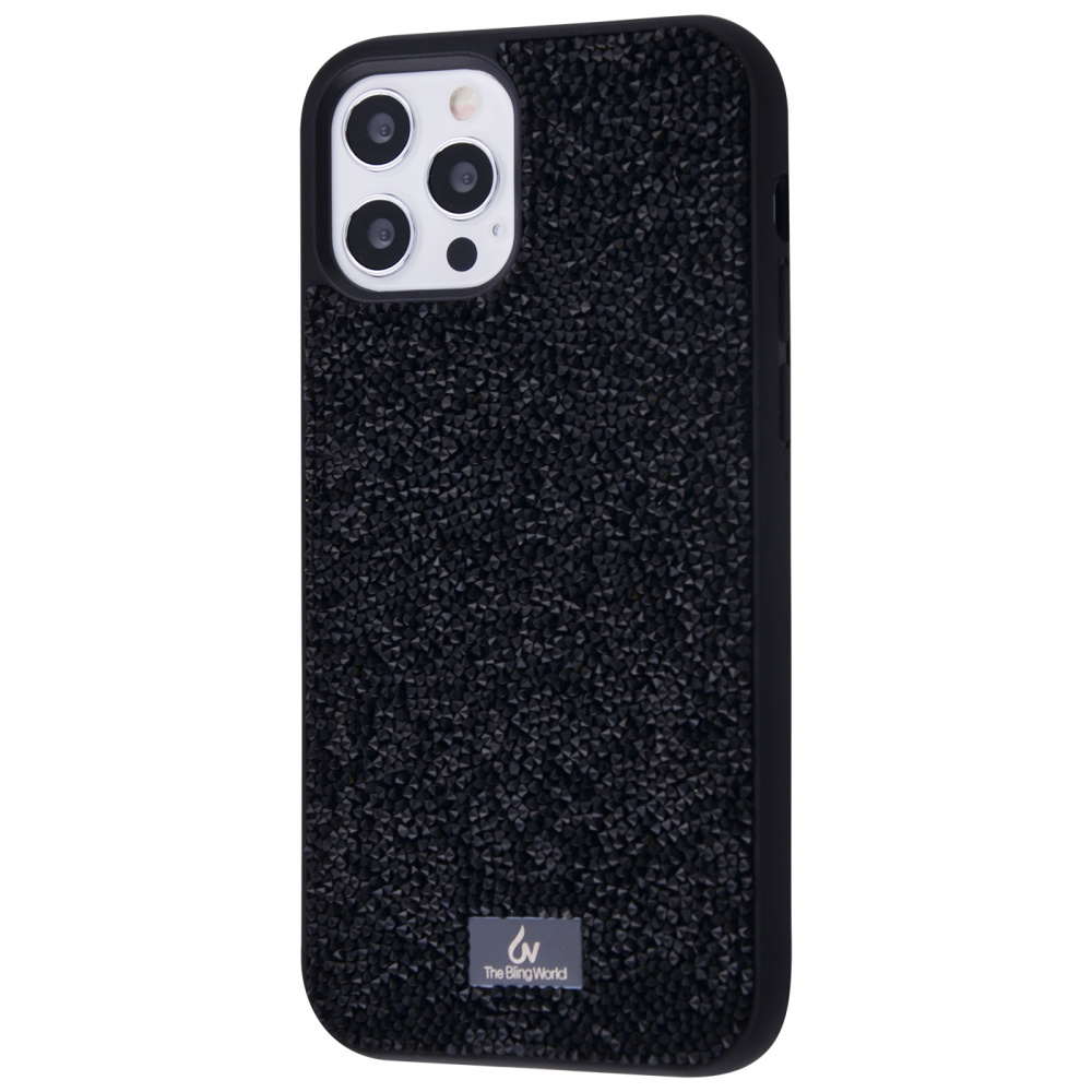 

Чехол с камнями и блёстками Bling World Grainy Diamonds (TPU) iPhone 12/12 Pro black Черный