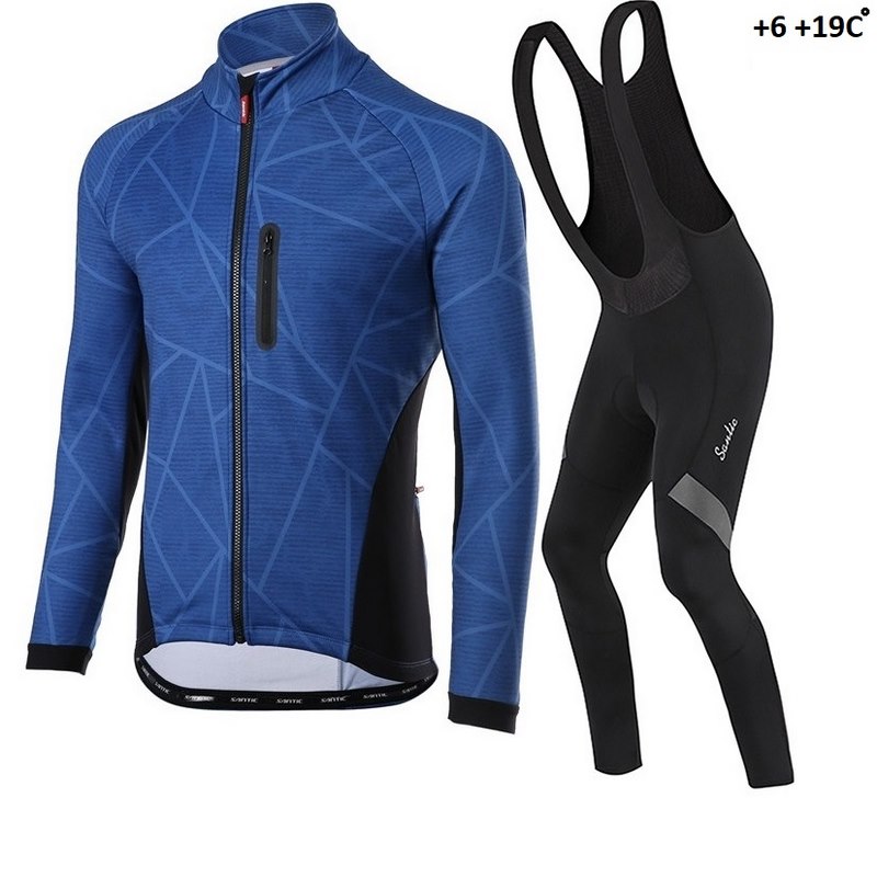 

Велокостюм Santic Elite мужской L Black/Blue FSL2104L