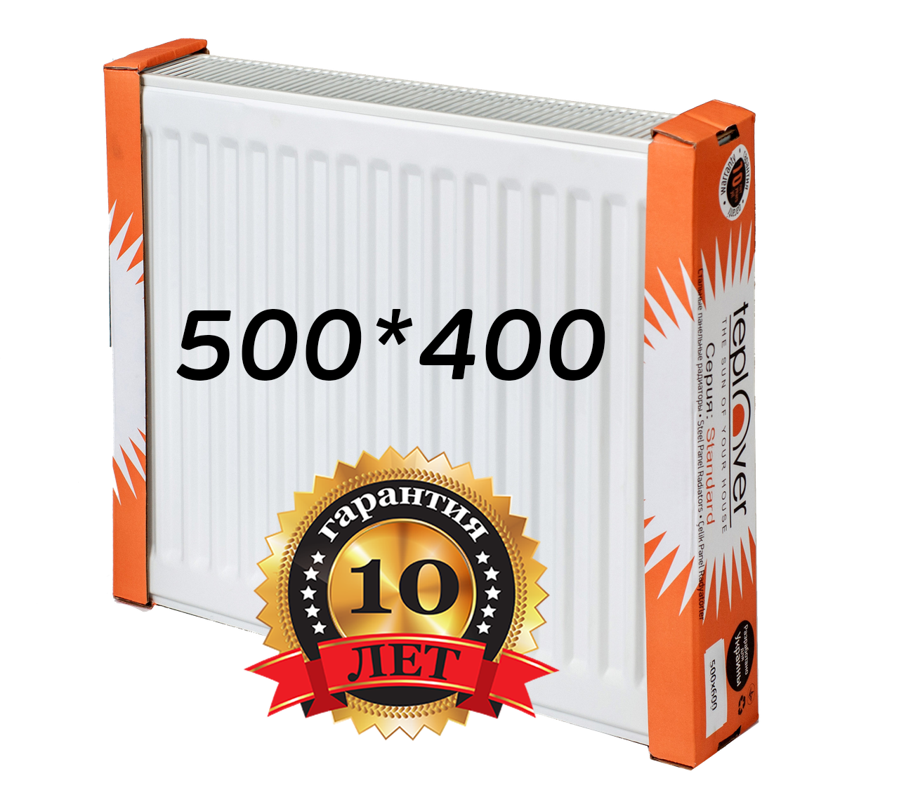 

Стальной радиатор TEPLOVER боковое подключение 500х400, тип 22