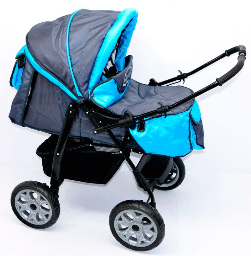 

Коляска-трансформер для детей Viki Dark grey/Blue (14520)
