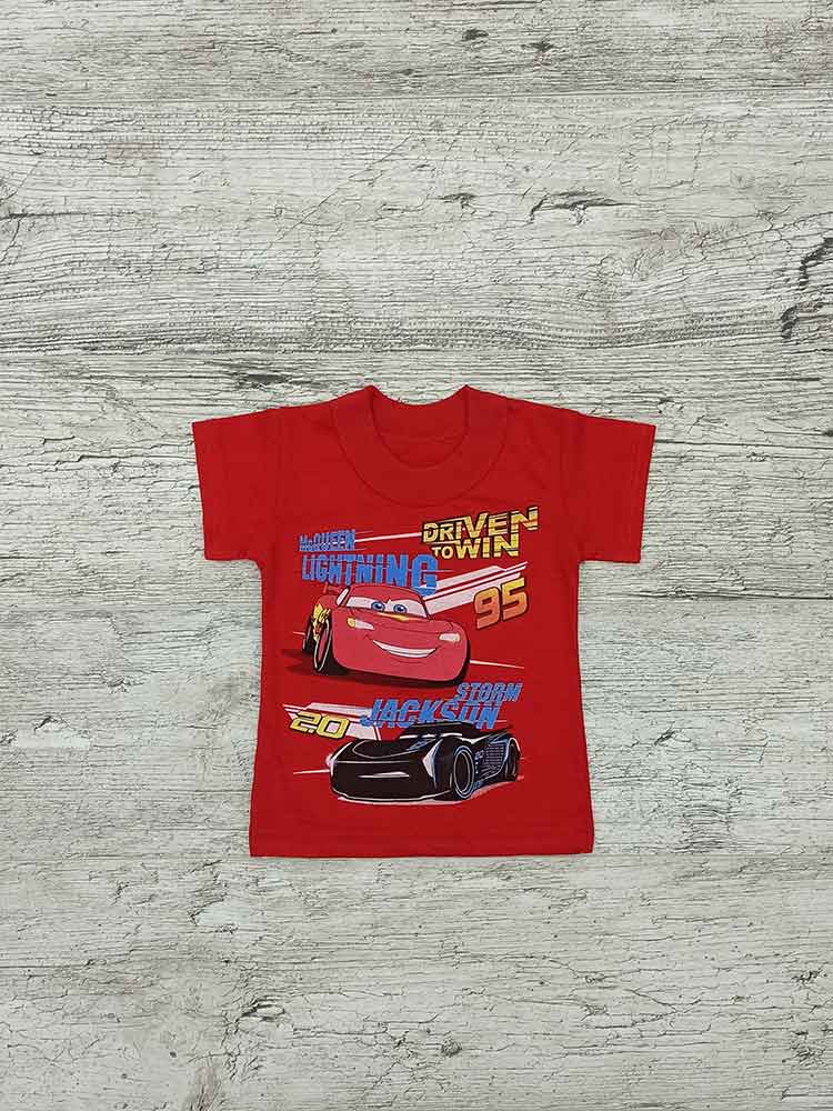 

Футболка для хлопчика червона MCQUEEN 00082, 122-134 см. (7-8 років)