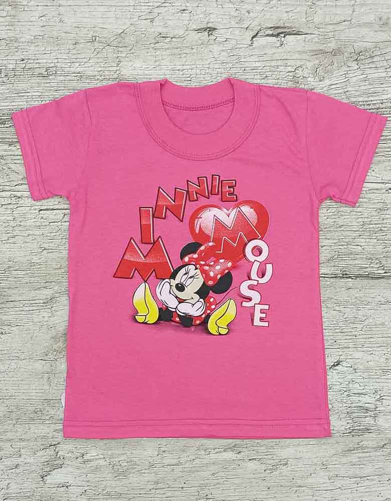 

Футболка для дівчинки рожева Minnie Mouse 00024, 98-110 см. (3-4 роки)