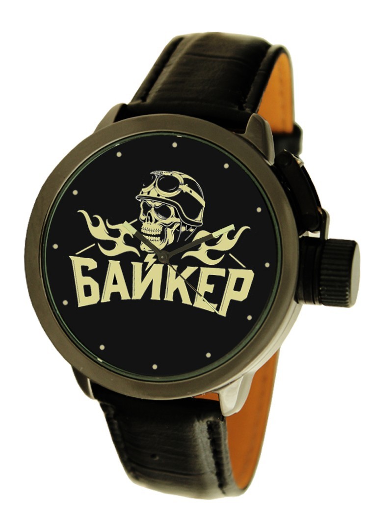 

Часы мужские байкерские наручные кварцевые, череп, байкер, индивидуальный заказ