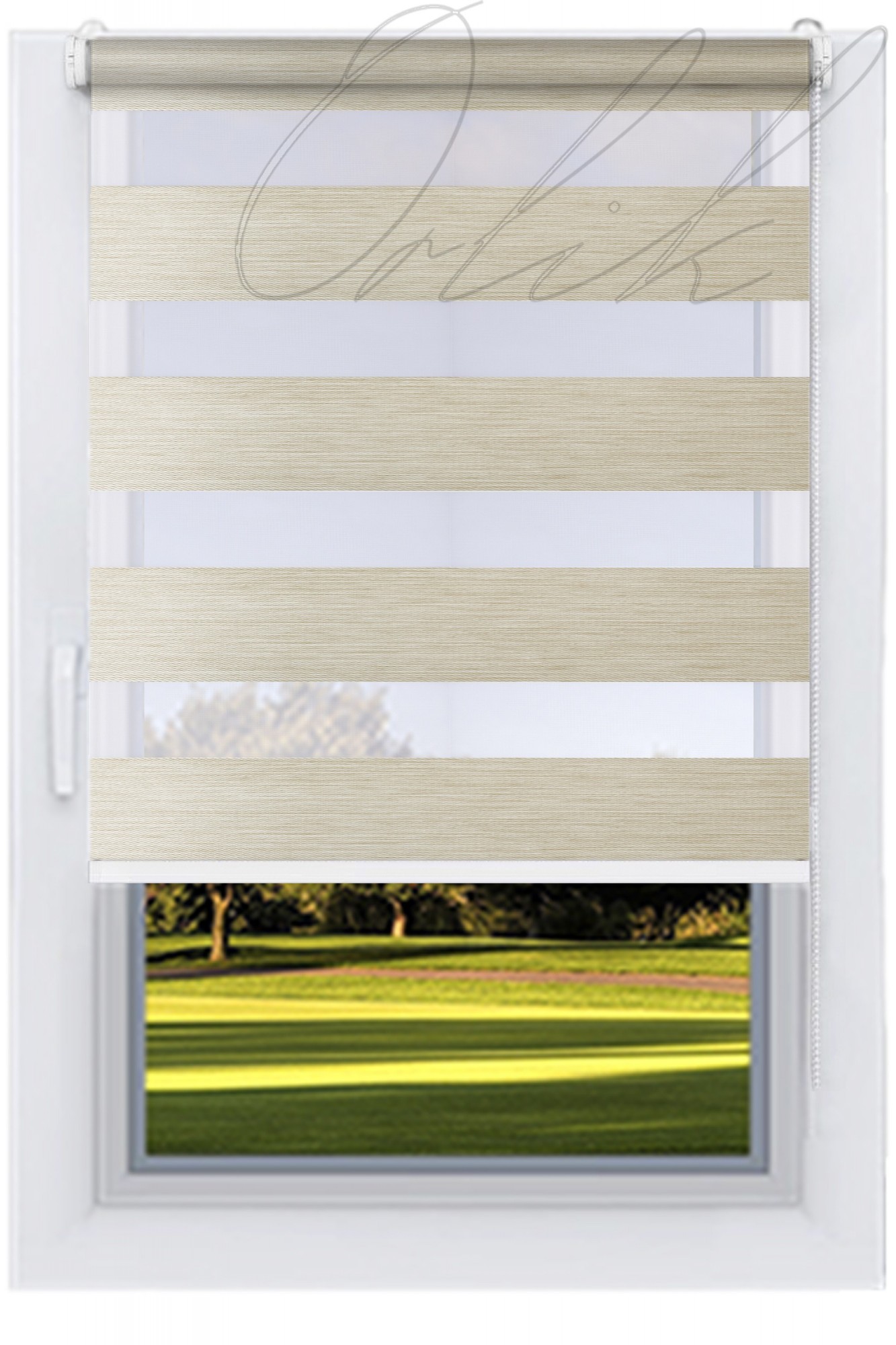 

Ролета тканевая DECOLUX 122х200 БАГАМА29-блекаут Серо-Бежевый вал 19