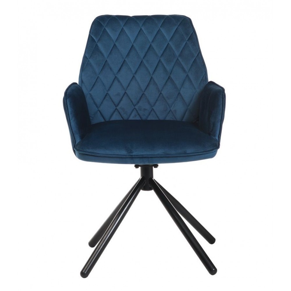 

Стул поворотный Vetro M-34 (М-34) лазурный вельвет ноги черные 600х590х900