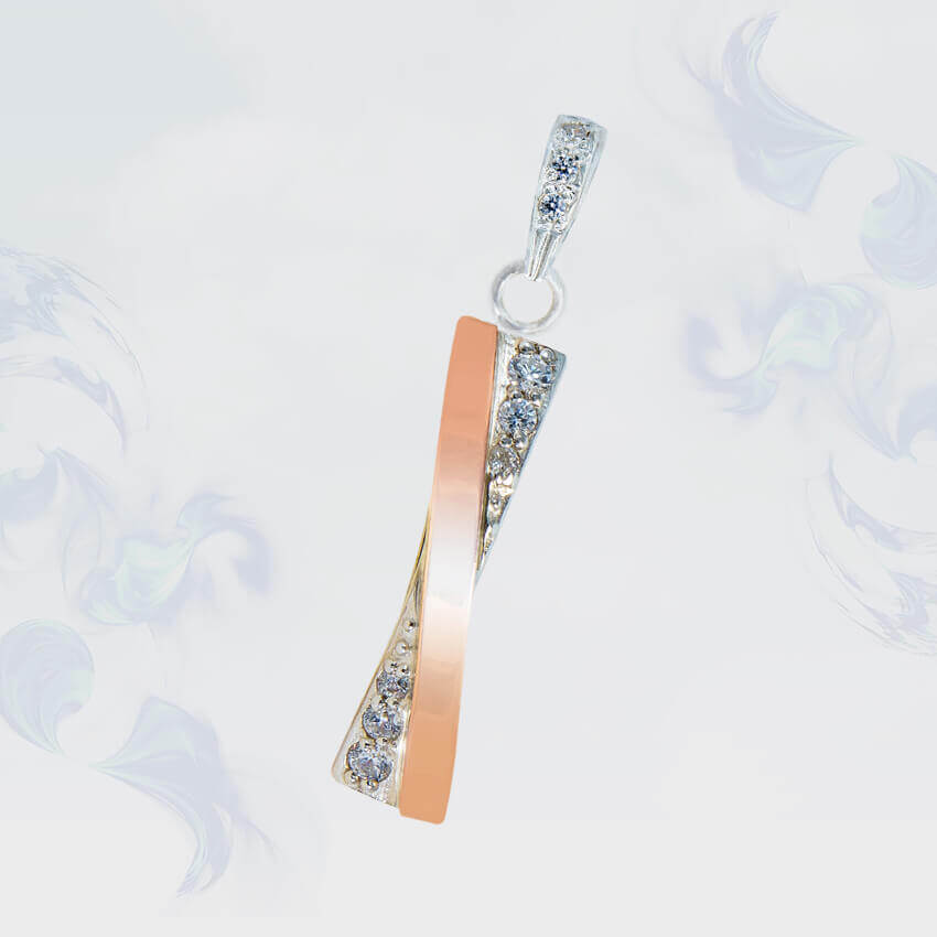 

Подвеска из серебра с золотыми вставками SilverUA модель 129