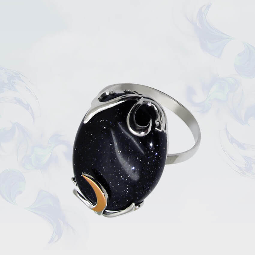 

Кольцо из серебра с золотыми вставками SilverUA модель 059 (размер 19,5)
