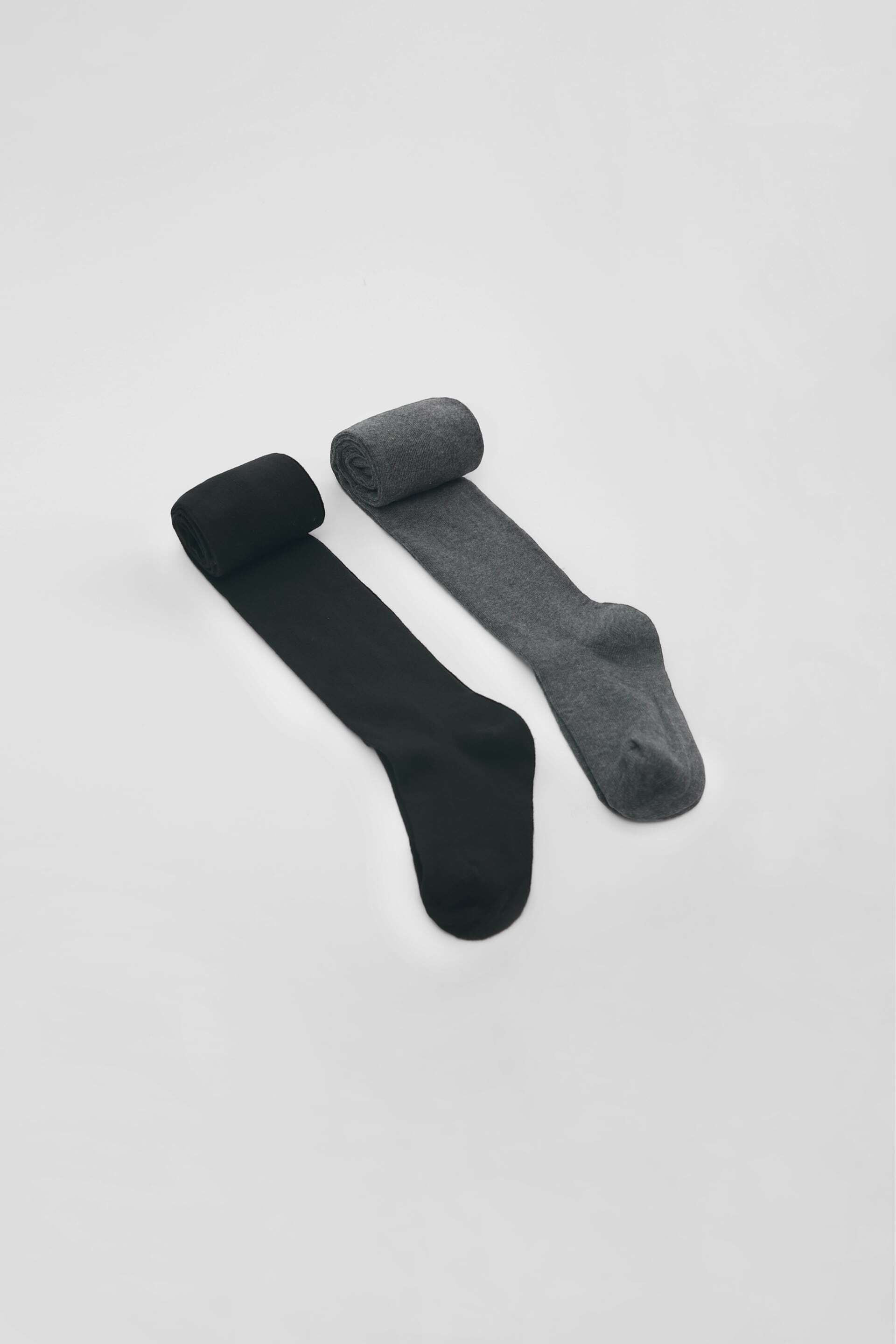 

Колготки (2 штуки) Zara R011 140 см 9-10р. чорні, сірі (P-6910806231116)