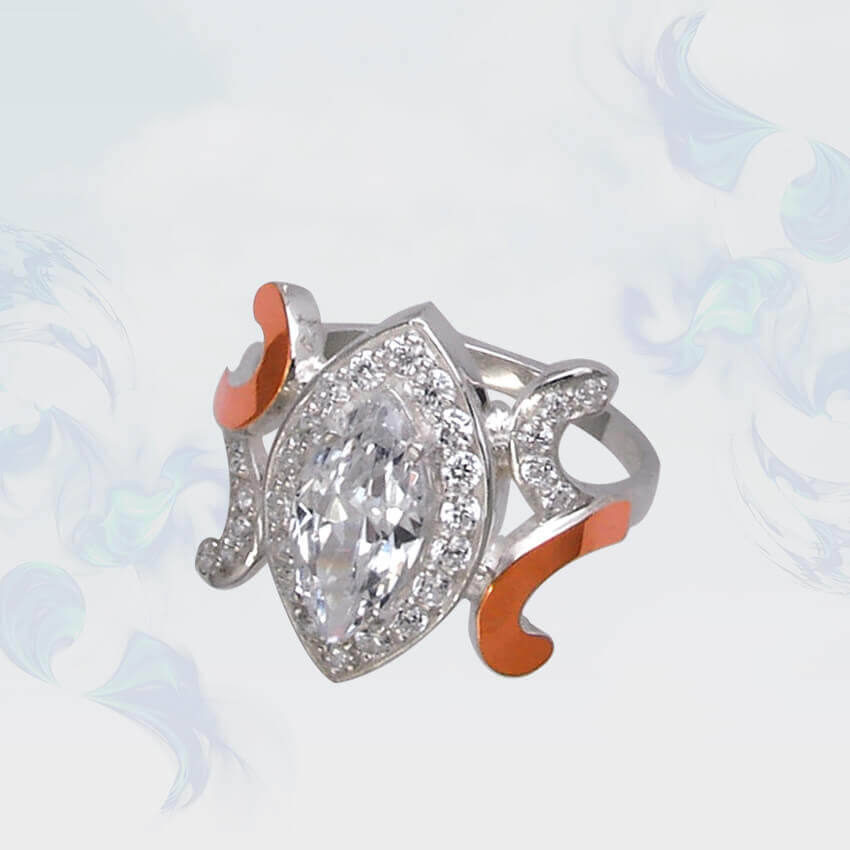 

Кольцо из серебра с золотыми вставками SilverUA модель 100 (размер 19,5)