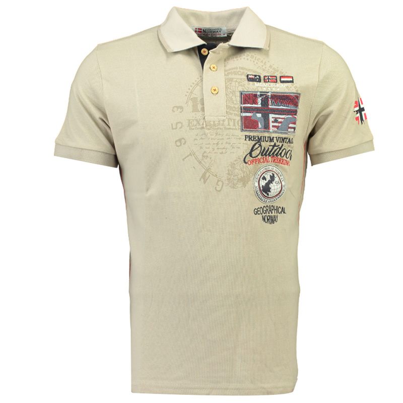

Футболка мужская Geographical Norway бежевая SR119H-125 (XL)