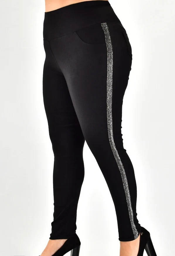 

Fashions • Женские лосины с блестящим лампасом Ariel Fashions 54 черный (142(флис)-бр-ол)