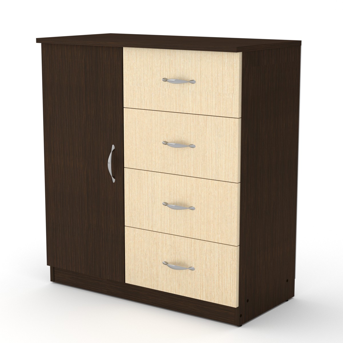 

Комод для вещей Компанит 4+1А Венге Комби (780х390х849)