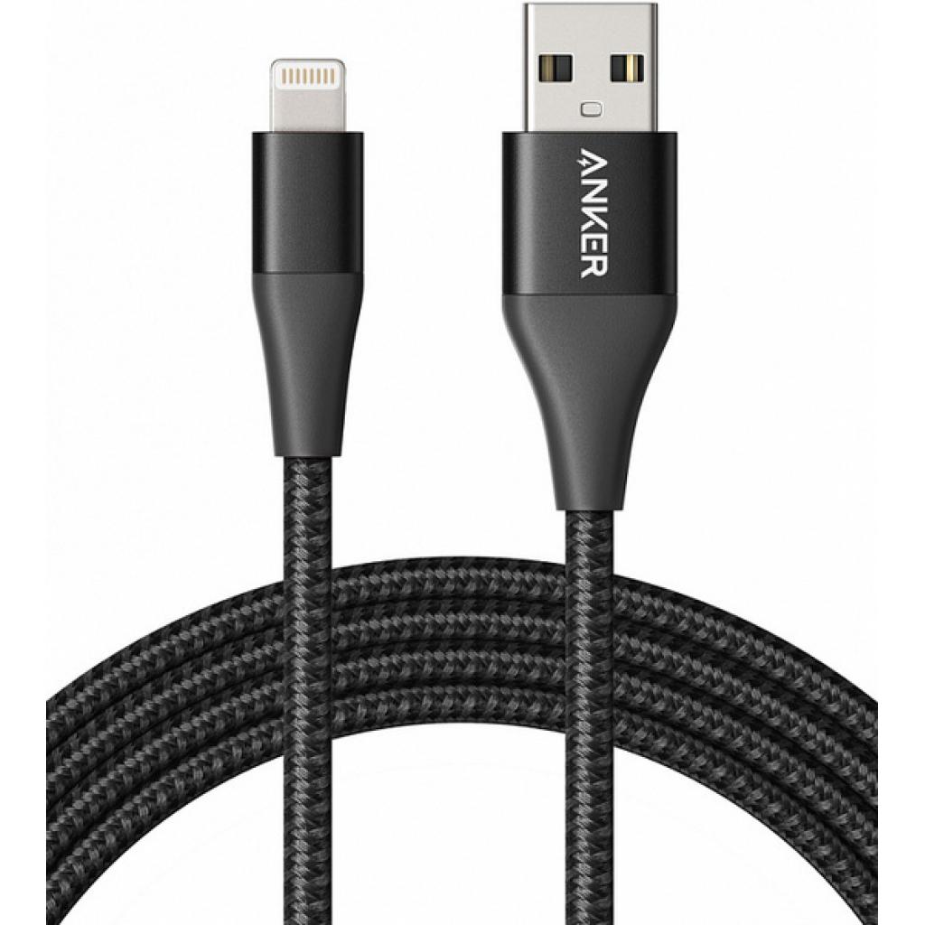 

Дата кабель USB 2.0 AM to Lightning 1.8m Powerline+ II Black Anker