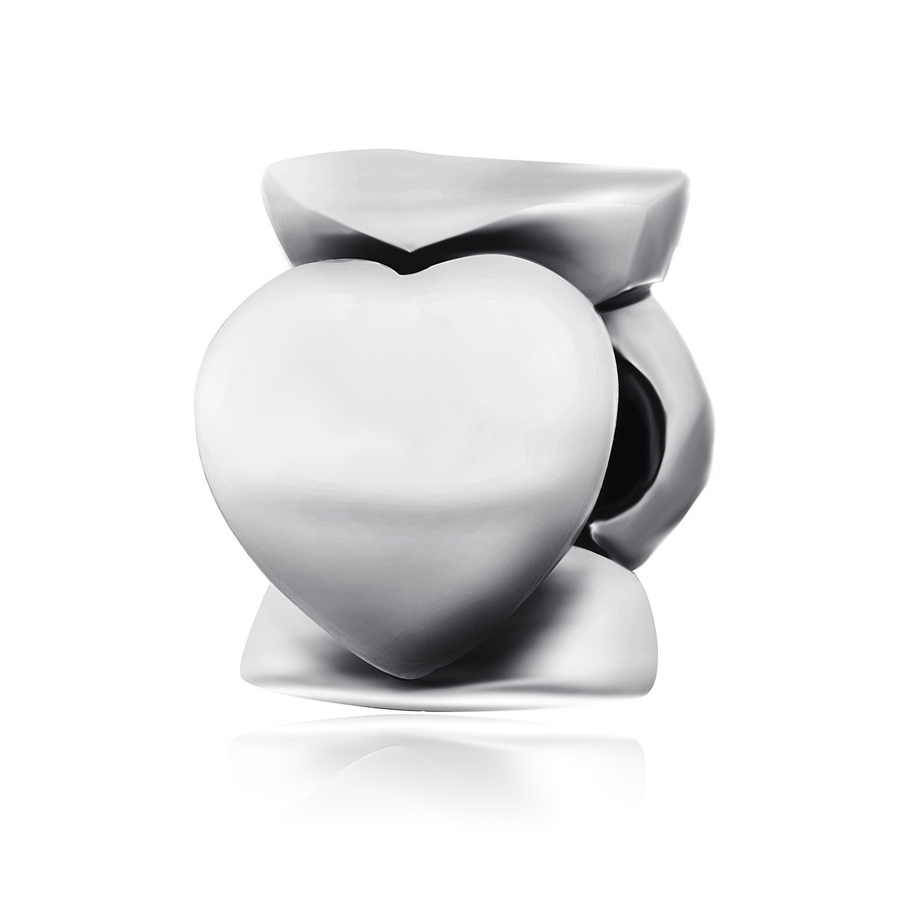 

Серебряный шарм - бусина Silvex 925 "Сердца 3.0" П5/733