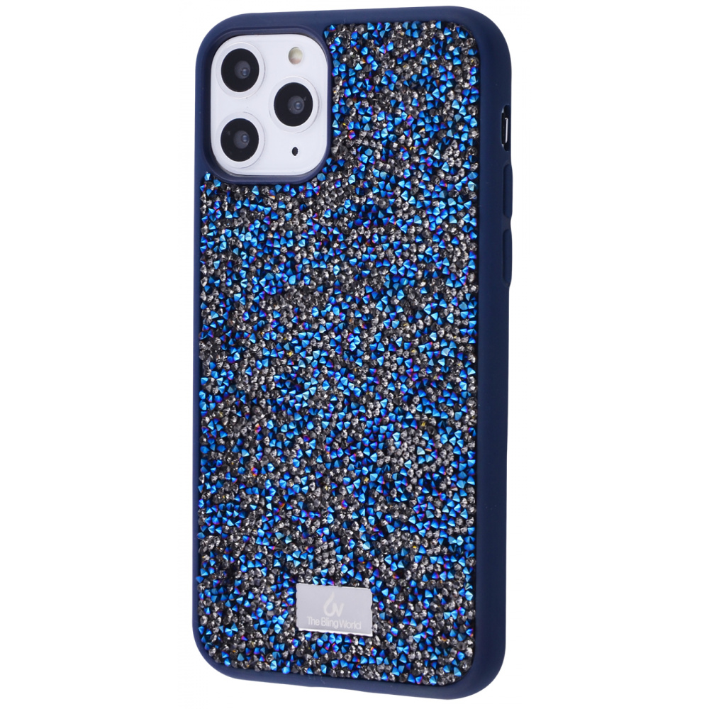 

Чехол с камнями и блёстками Bling World Grainy Diamonds (TPU) iPhone 12 Pro Max navy Синий