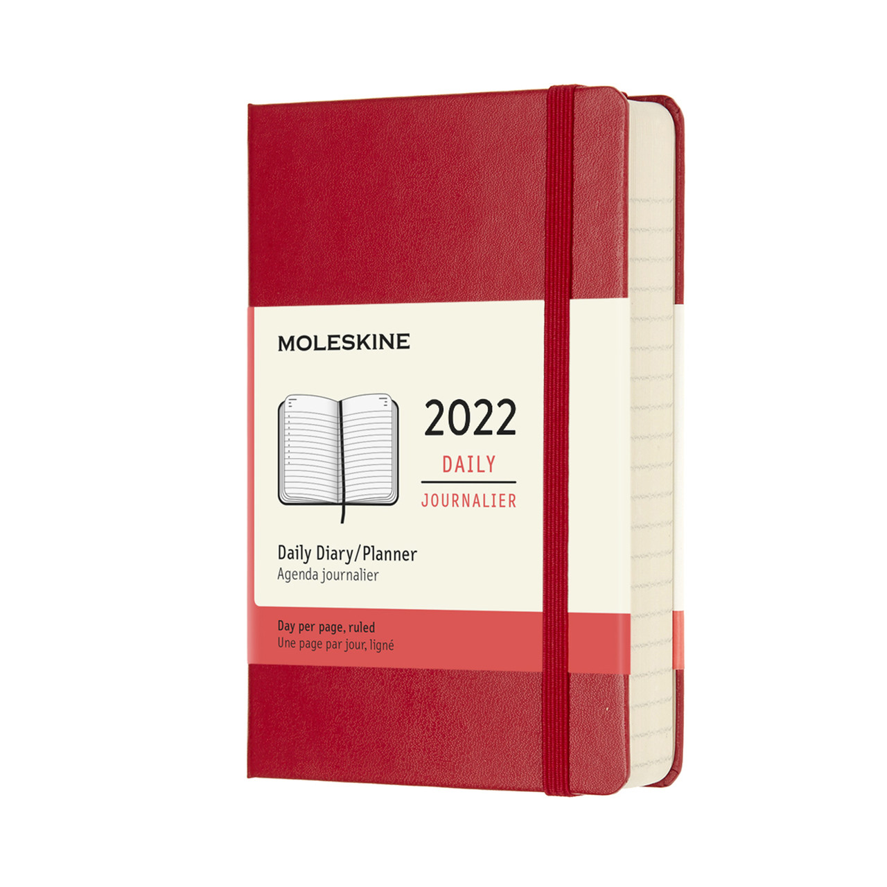 

Ежедневник Moleskine 2022 Датированный Карманный (9х14 см) 400 страниц Красный (8056420855623)