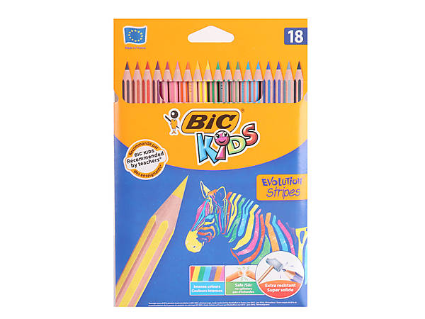 

Цветные карандаши Evolution Stripes, 18 шт BiC (bc950524)