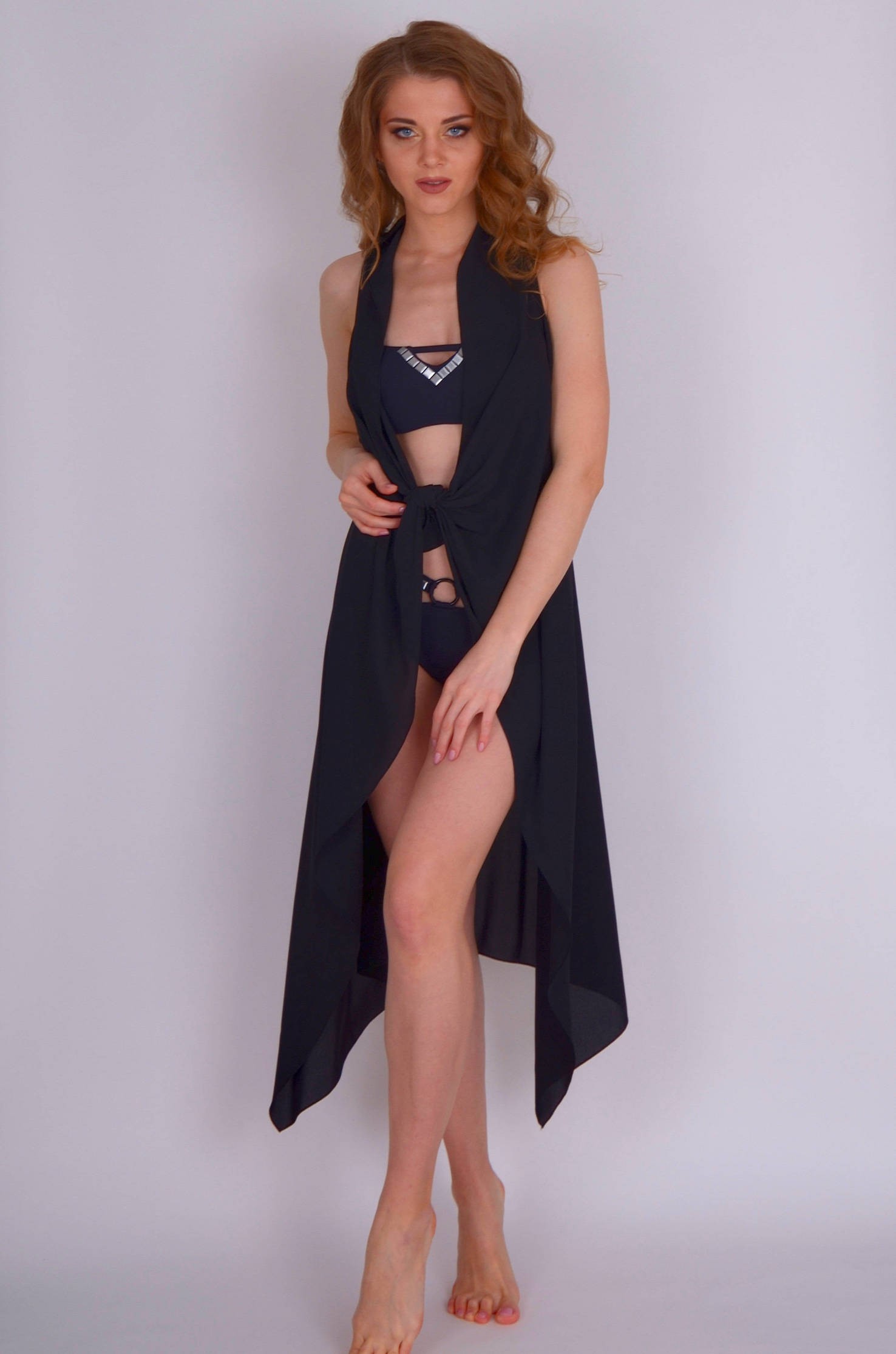 

Пляжная туника Amarea 20190 One Size Черный