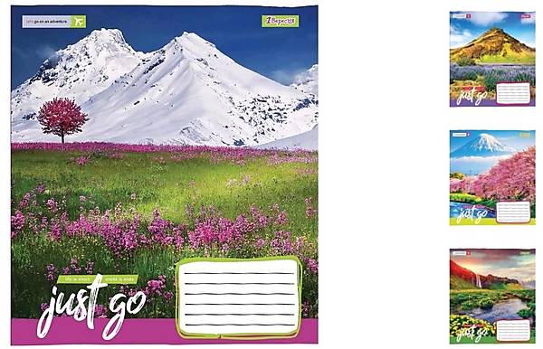 

Тетрадь А5 48 листов в линию Just go (10 шт. в упак микс видов) 1 Вересня (765474)