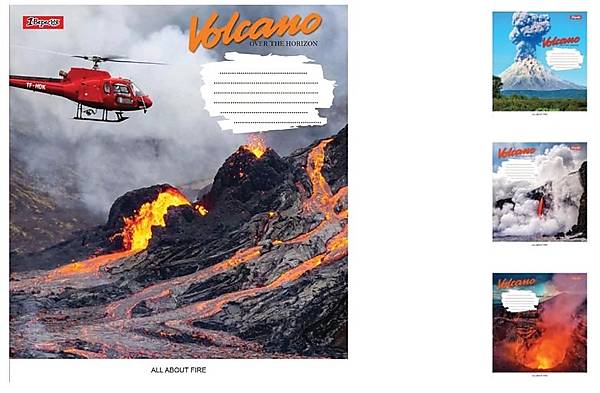 

Тетрадь А5 48 листов в линию Volcano (10 шт. в упак микс видов) 1 Вересня (765476)