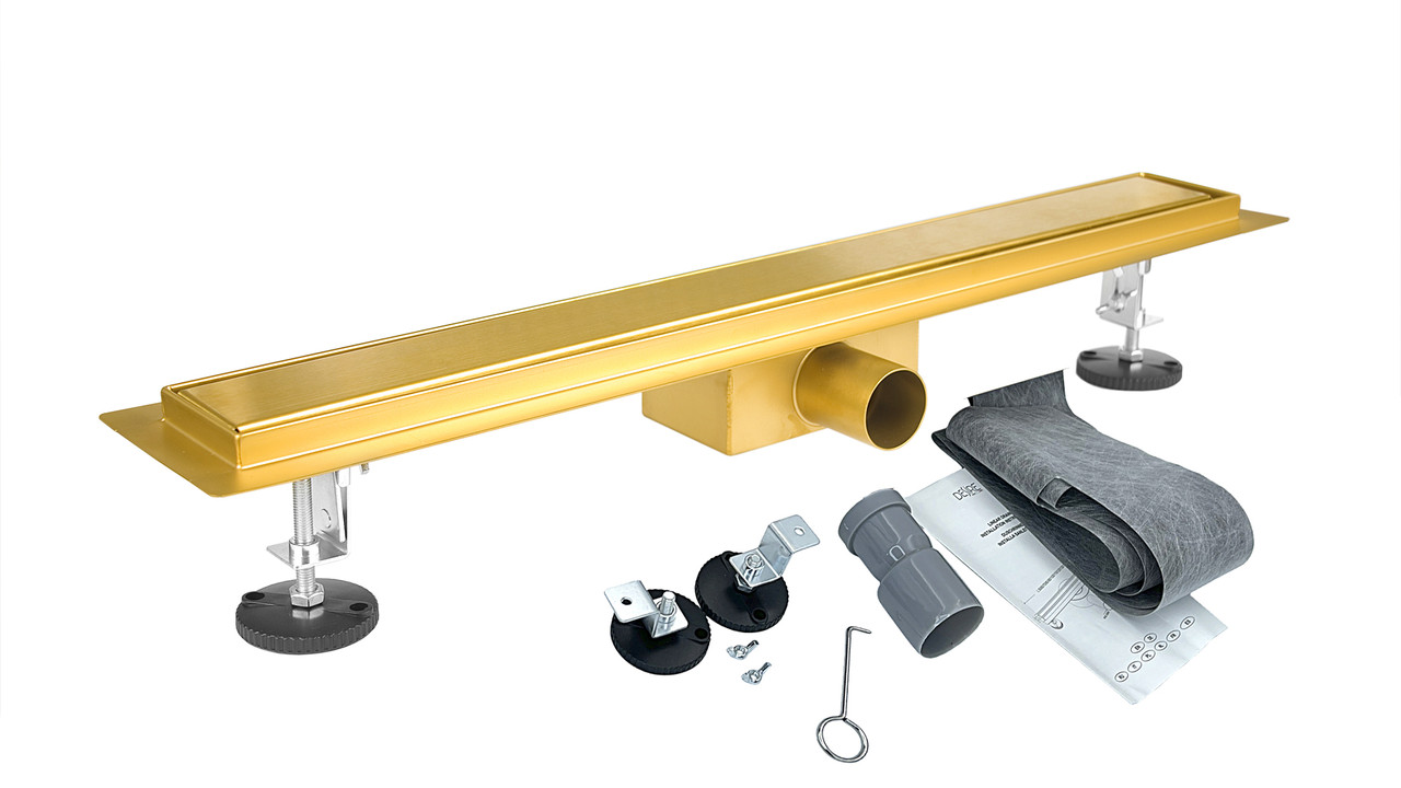 

Линейный трап из нержавейки с сухим затвором DESIRE Gold 800 мм (SR203897)