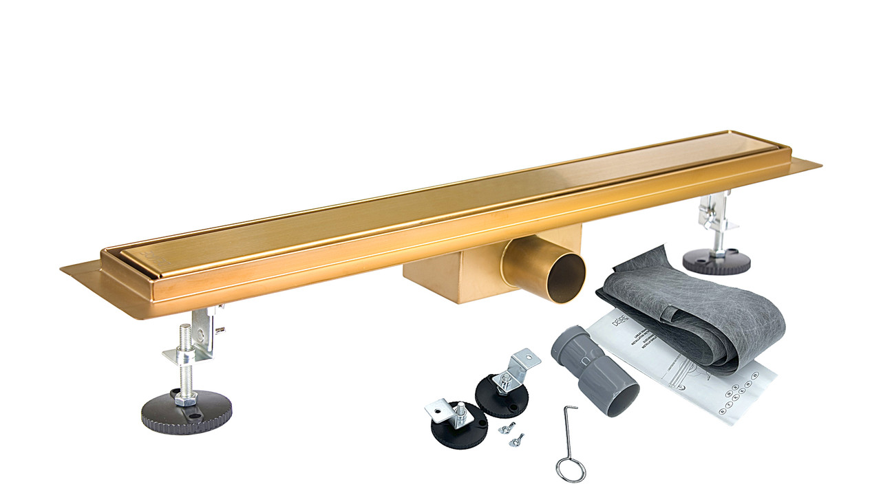 

Линейный трап из нержавейки с сухим затвором DESIRE Gold 700 мм (SR203896)