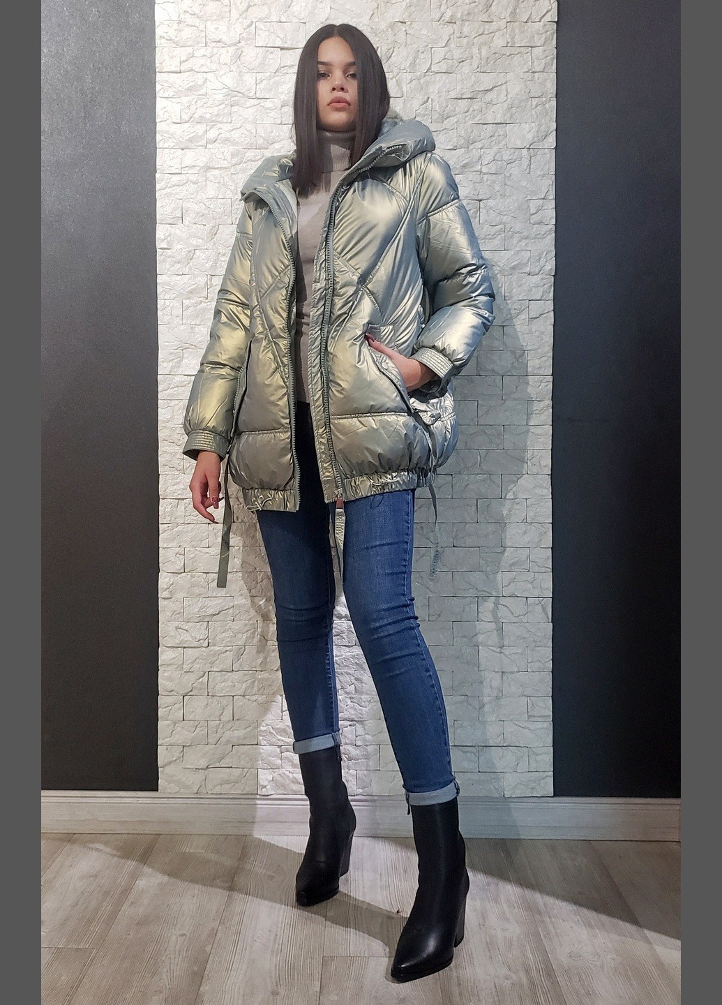 

Куртка Di classe оливковый  40-1528, Куртка Di classe оливковый M 40-1528