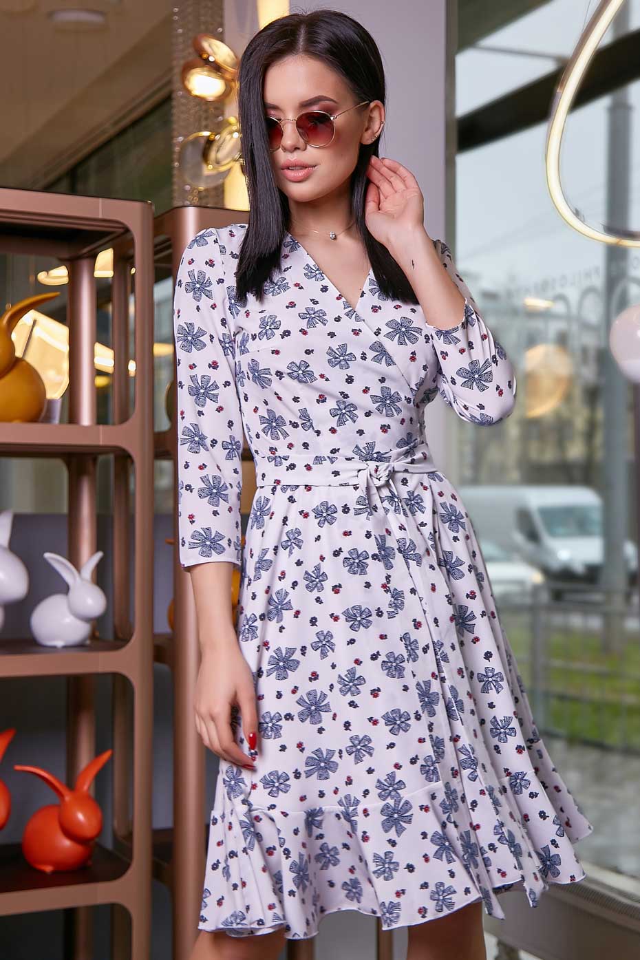 

Платье 1156.3443 Seventeen XXL белый с синими бантиками