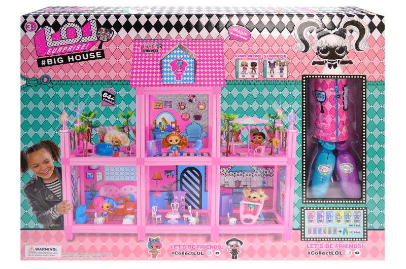

Будиночок для ляльки ЛОЛ A-Toys "LОL Big House" 65*49*133см рожевий 8369