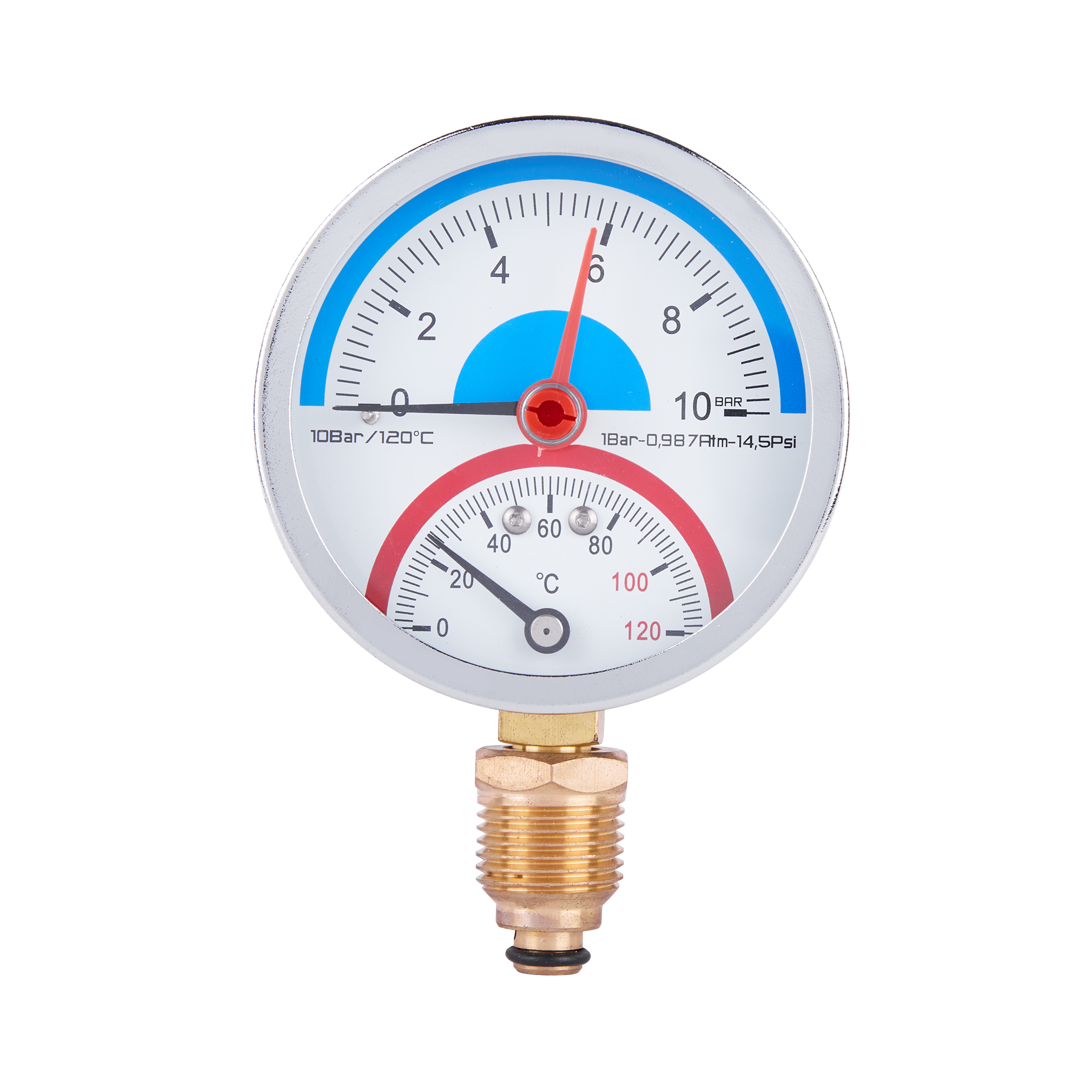 

Термоманометр SD Plus 80 мм 1/2", заднее подключение SD17210B