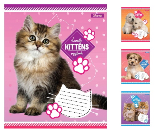 

Набор тетрадей 18 лин. 1В Lovely puppies, цена за уп.25 шт(765433)